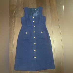 Jcrew Navy Blue Button-Down Dress